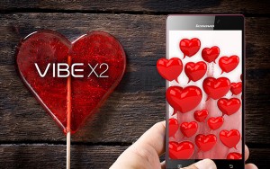 Lenovo Vibe X2 Sevgililer Günü'ne özel kırmızı cep telefonu