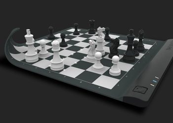 Klasik tarz katlanabilir bilgisayarlı satranç tahtası